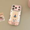 Suitable for Autumn and Winter Iphone17promax Apple 16 Mobile Phone Case 15 Plush Cartoon Animals 13 Leather Mobile Phone Case
