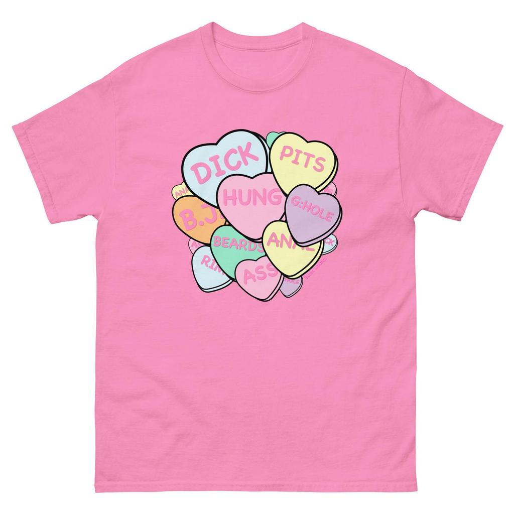 Dirty Candy Hearts T-Shirt | Rude Gay Valentines Tee