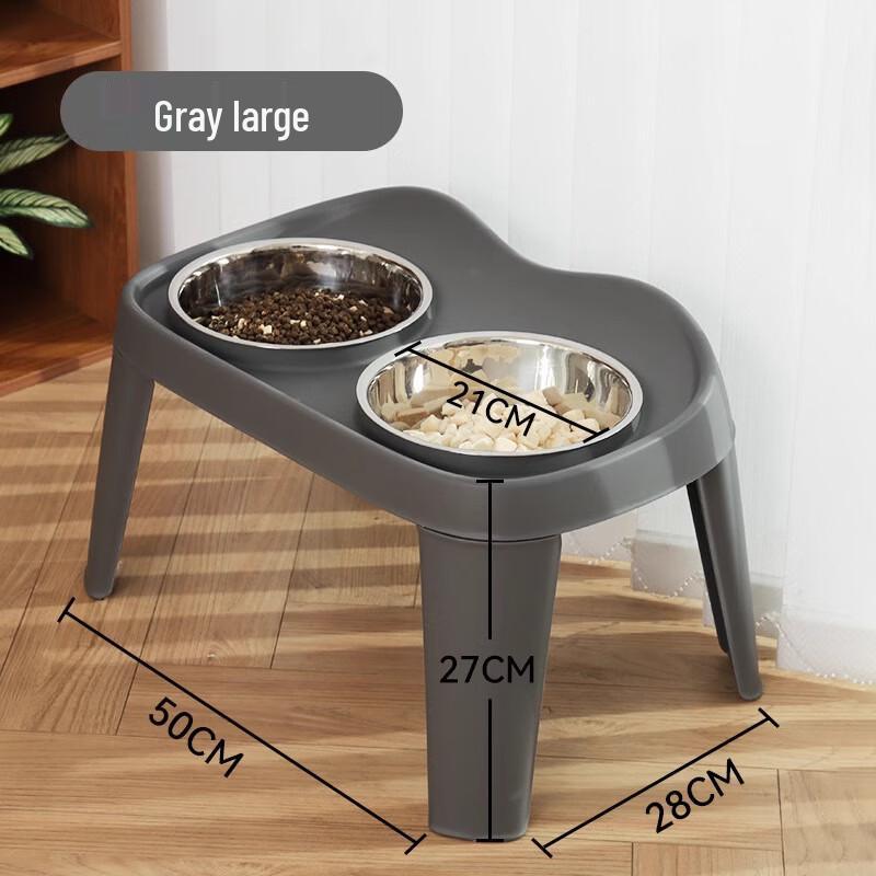 hoopet Elevated Stainless Steel Double Pet Bowl