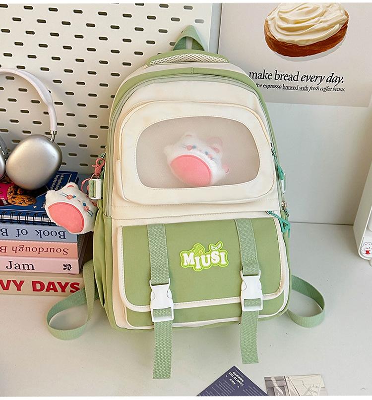 

Высококачественный школьный рюкзак для студенток колледжа, модный и легкий рюкзак для путешествий, для старшеклассников, рюкзак большой вместимости Small зелёный