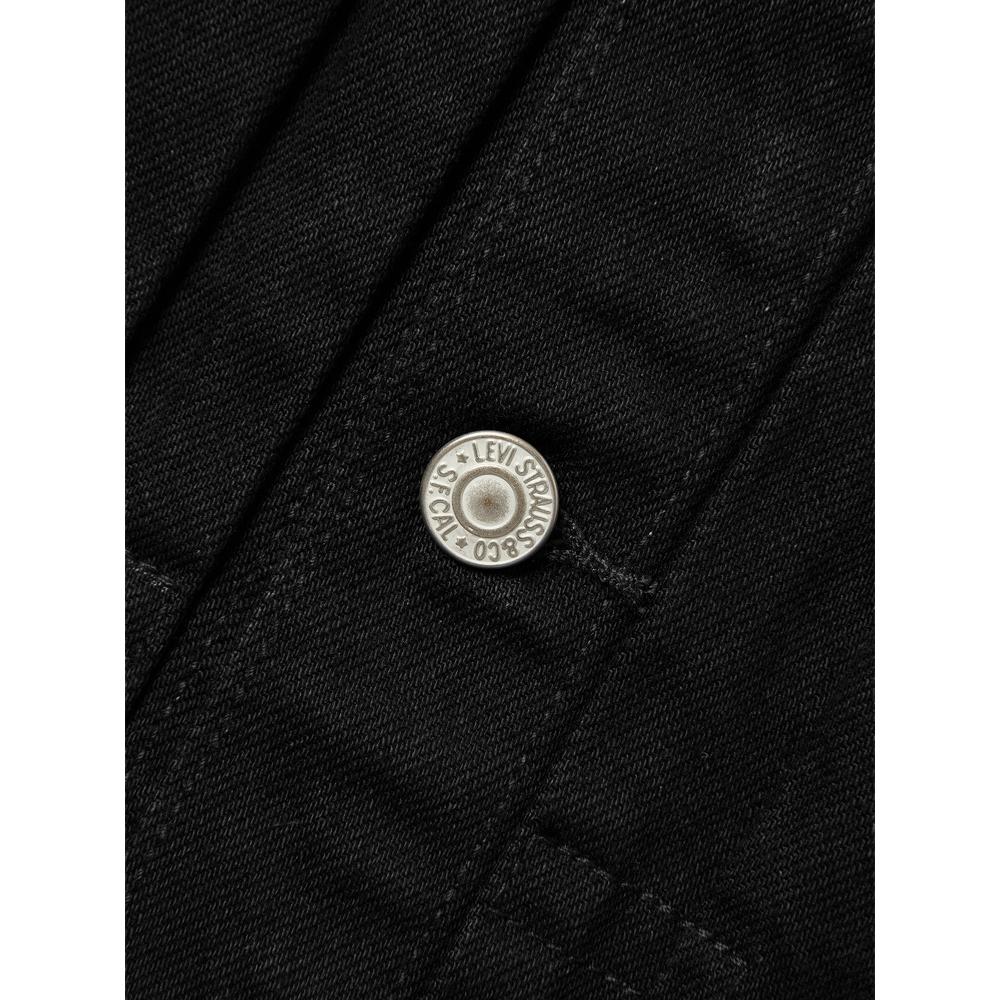 Levis Loose Short American Vintage Collar Denim Jacket Men Jackets Black A9137-0000