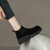 Fashion AIYUQI Women's Chelsea Boots Genuine Leather 2025 New  Chimney Short Female Boots Large Size Platform Women's Ankle Boots