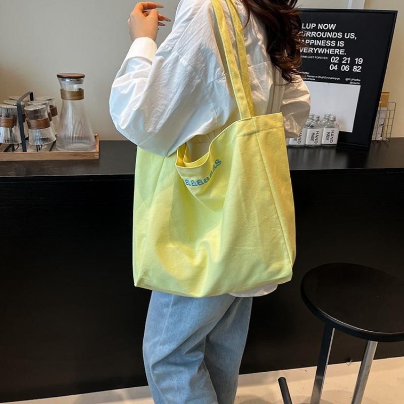 Tote bag new canvas shoulder bag portable simple casual large capacity women's cloth bag