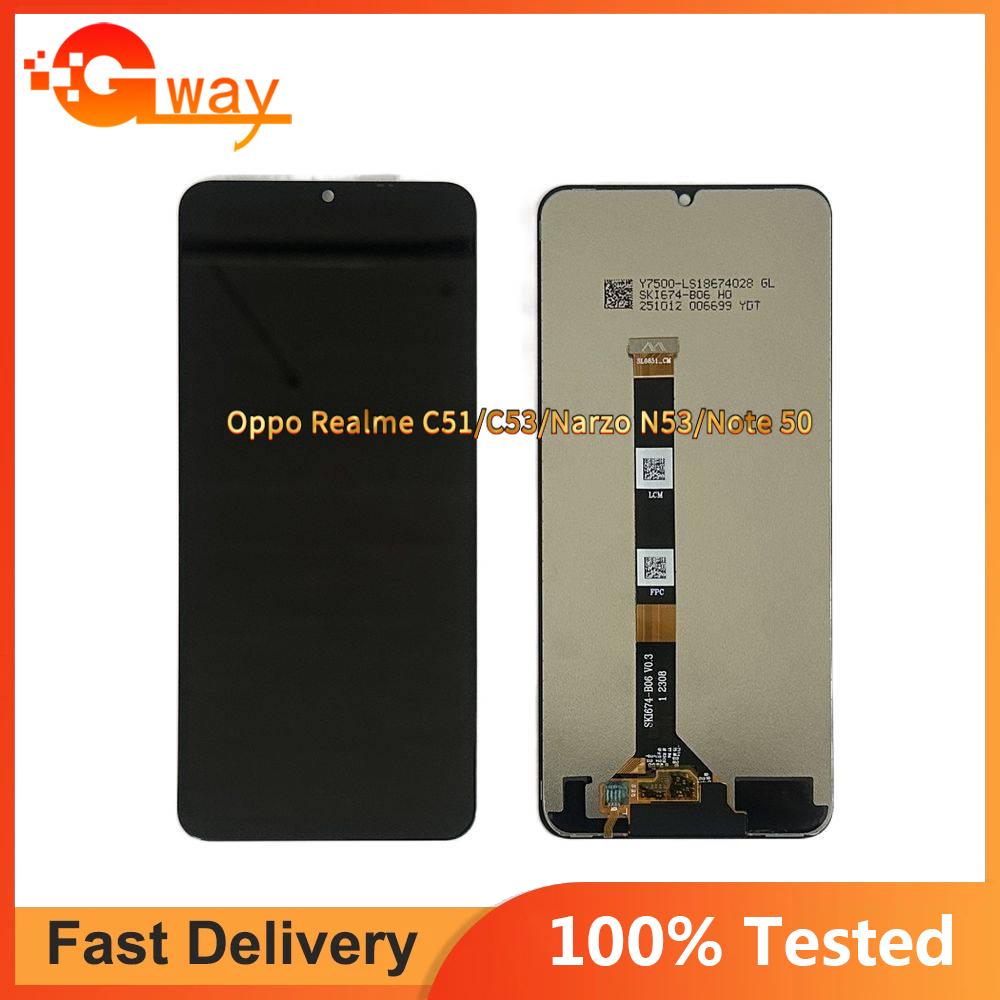 

Полная сборка LCD-экрана и дигитайзера для Oppo Realme C51 C53 Narzo N53 Note 50