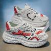 Chunky sneakers four seasons new breathable mesh outdoor racing running shoes students soft sole lightweight speed sprots shoes