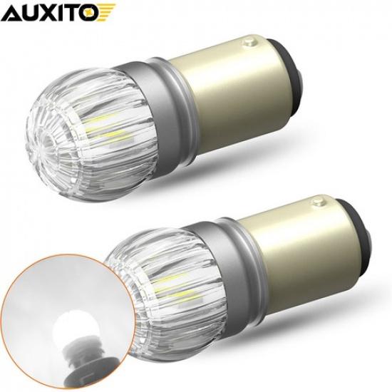 Canbus White 1157 2X SMD LED BAY15D Stop Brake Tail Light Bulbs 7528 6500K DC12V