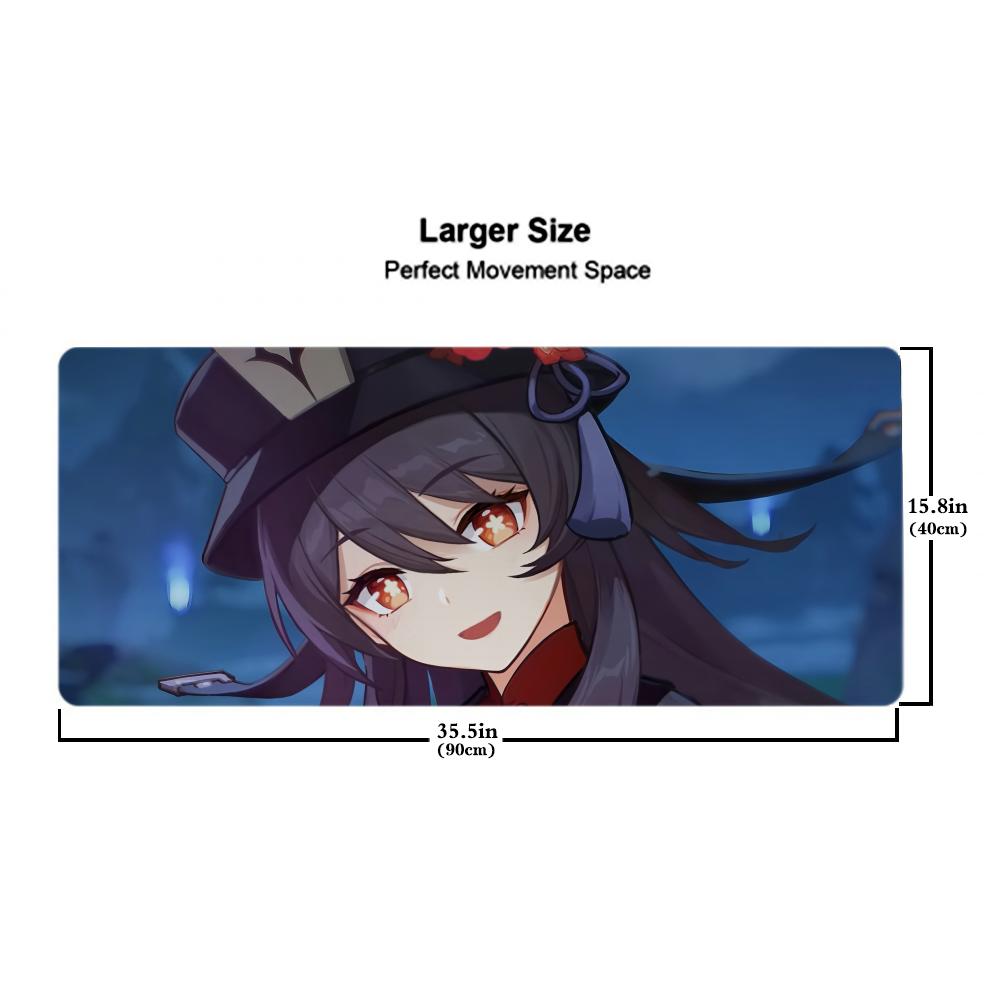 Hu Tao Mouse Pad 500X1000 Mm Large Gaming Mousepad Gamer XL Rubber Otaku Keyboard Pad Laptop Desk Mat