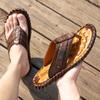 Fashion New Male Non-Slip Slippers Summer Men Flip Flops Leather Light Comfortable Beach Flats Indoor Sliper Outdoor Men's Flip Flop