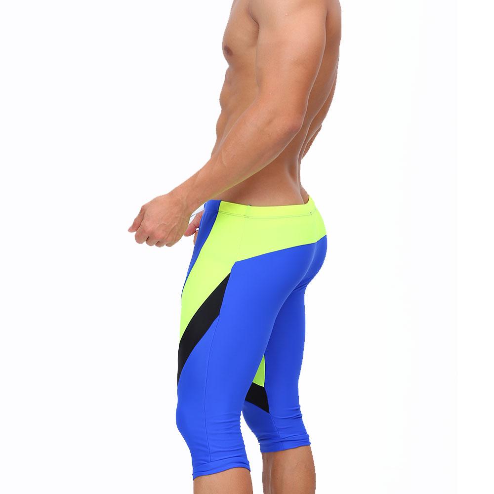 Slip de baie pentru bărbați, trunchi, pantaloni lungi, strâns, costum de baie sexy, îmbrăcăminte de plajă, bronzare, surfing, sală de sport