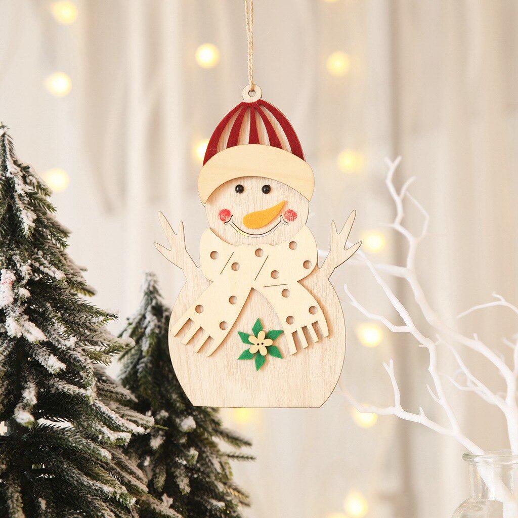 Newest Christmas Wooden Pendant Crafts Xmas Tree Ornaments Christmas Tree Decoration for Home Natal New Year