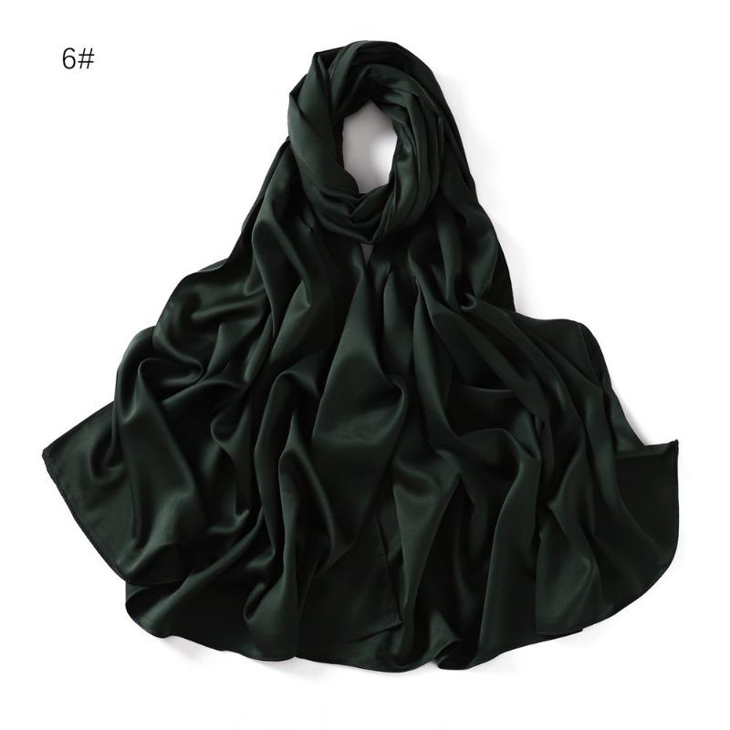 Summer New Carf Matte Satin Monochrome Long Scarf, Satin Imitation Silk Solid Color Long Silk Scarf Headscarf