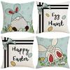 New Easter Linen Pillowcase Spring Festival Pillow Sofa Cushion Cover