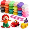 Eclet (Pack Of 12) Air Dry Clay, Colorful Children Soft Clay, Creative Art Crafts, Gifts For Kids-Multi Color. Non-Toxic