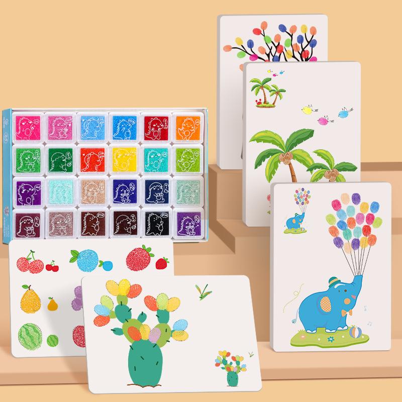16/32PCS DIY Finger Painting Drawing Toys For Kids Creative Coloring Graffiti Doodle Montessori Educational Toys Gifts