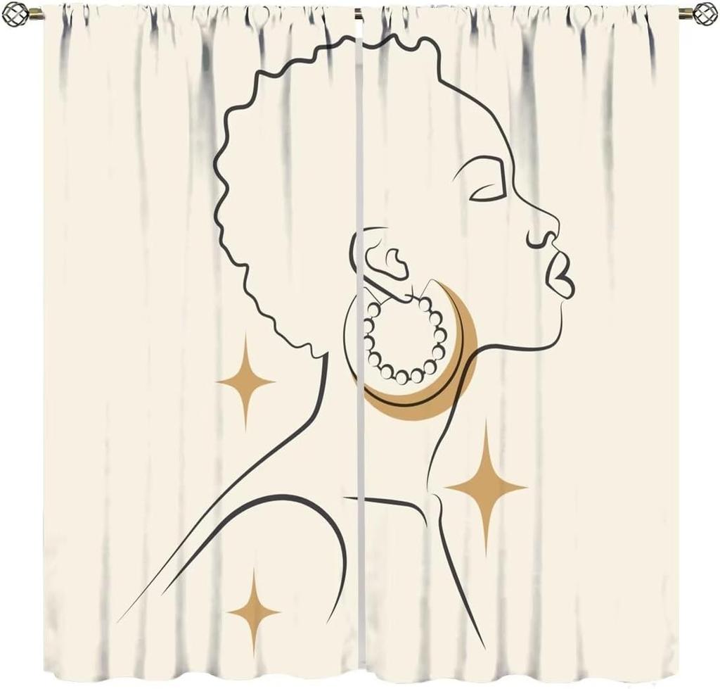 Modern Black White Window Curtains Minimalist Line Abstract Art Treatments Style Dcor Drapes Living Bedroom Nordic Made Of Polyester Decor Treatment