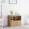 LED Sideboard Brown 81 x 37 x 66.5 cm Engineered Wood