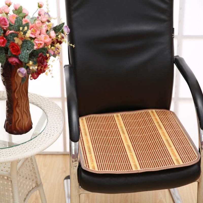 Summer Random Bamboo Cool Mat Breathable Seat Cushion Home And Office Chair Cool Mat Bamboo Silk Dining Chair Cushion