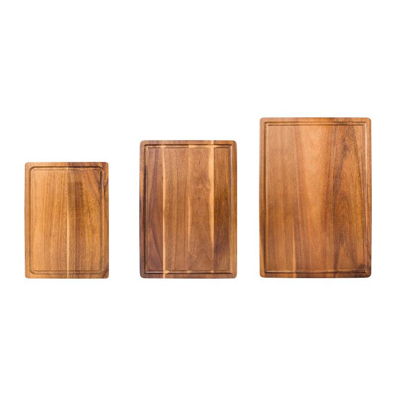 Acacia Wood Cutting Board - Solid and Anti-Mold, Double-Sided, Ideal for Kitchen Use