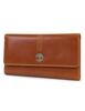Timberland Leather RFID Flap Wallet Clutch Organizer Cognac One Size Women's Wallet, (Buff Apache),