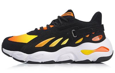 Butterfly Cushioning Slip Resistant Low Top Chunky Sneakers Black Yellow AGCN225-6