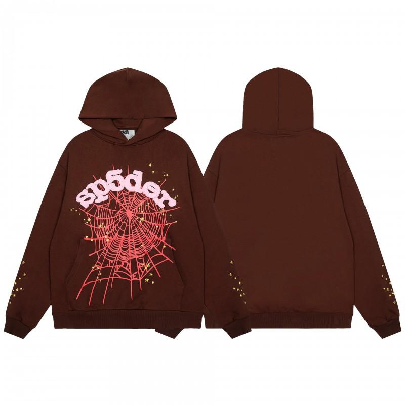 Mens Spider Web Graphic Hoodie High Street Loose Fit Long Sleeve Pullover Teens