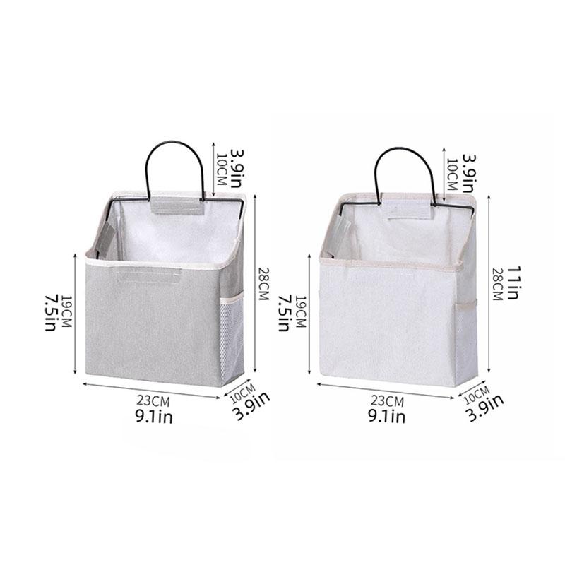 Dormitory Large Capacity Hanging Clothing Storage Bag and Storage Bag Cotton Linen Cloth Book Sundries Wall Hanging Storage Bag