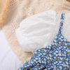 Girls Summer Princess Maxi Dress Fake Two Piece Long Gown Sweet Party Dress For Kids Children Clothing