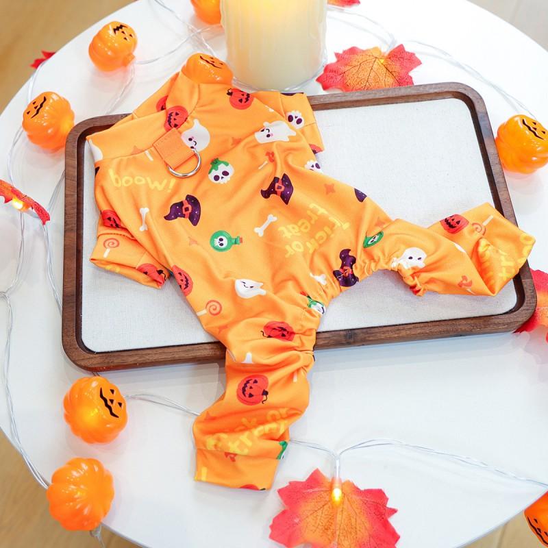 Halloween Christmas Pet Dog Cat Four-Legged Pajamas Cute Soft Breathable Costume Outfit