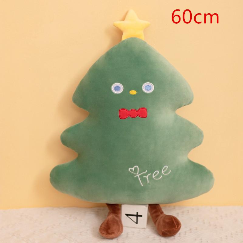 1pc Christmas Decor Stuffed Plush Toys Lovely Snowman Cat Christmas Tree Plushie Pillow Kids Nice Gifts