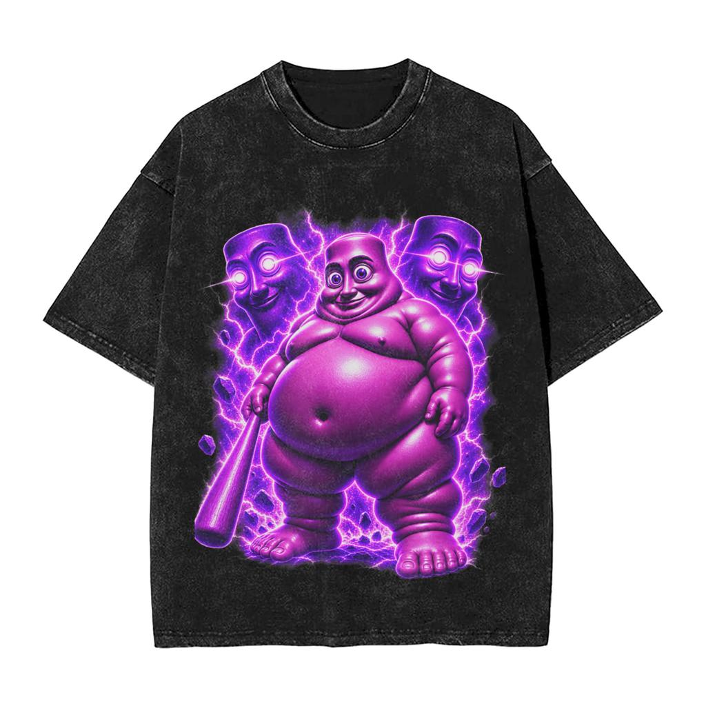 Fat Tung Sahur Meme Brainrot Laser Beam Eyes T Shirt Loose T Shirts Short Sleeve Streetwear Tshirt Summer Cotton O Neck Tops