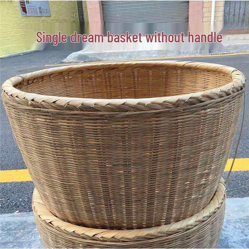 Extra Large Handmade Bamboo Woven Basket for Rice & Grain Storage