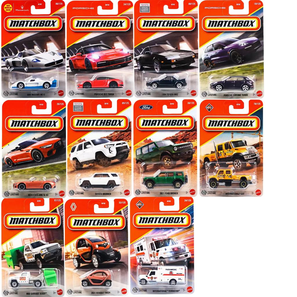 Disponibile Matchbox Auto 1/64 2025h Maserati Mc12 Toyota 4runner Porsche 911 Targa Ford Modello Veicolo Giocattolo Regali Ragazzo