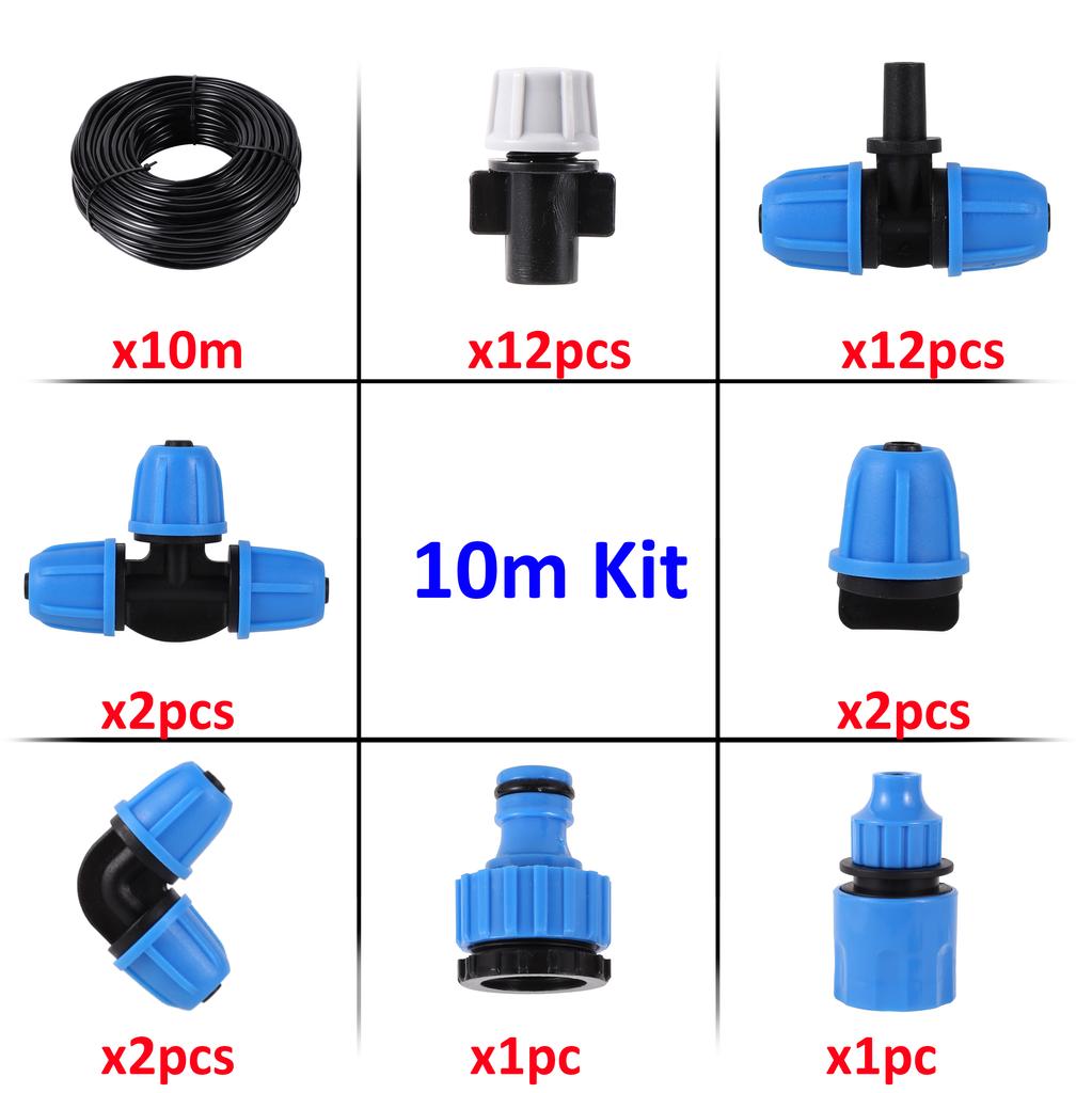 Kit di irrigazione a nebulizzazione regolabile Sistema di spruzzatura automatica per irrigazione a nebulizzazione Nebulizzatore per prato da giardino in serra per fiori e verdure