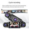 Four Lens Driving Recorder, 4 Recording 4 Screen Display, 1080P Night Vision, GPS, Loop Recording, WiFi Connection Camera