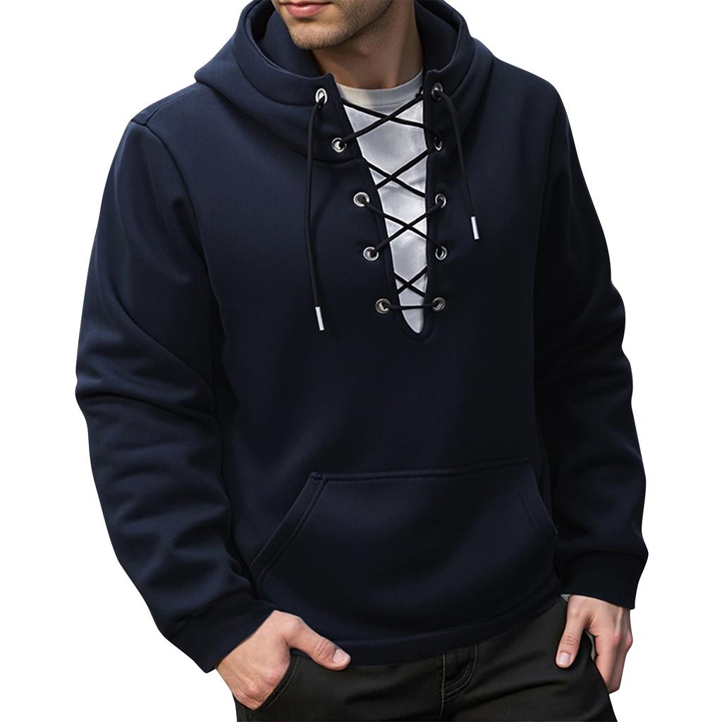 Men's Solid Color Sweatshirt Hoodie Men's Sports Large Size Casual Sweatshirt