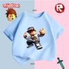 Roblox-Inspired Graffiti Print Kids T-Shirt, Cool Streetwear Style for Boys/Girls, Trendy Casual Tee with Hip-Hop Vibes