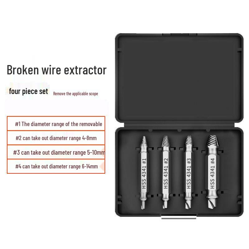 High-Speed Steel Double-Ended Screw Extractor Set 4341