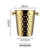 ZISIZ Luxury Hammered Champagne Ice Bucket