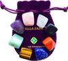 Natural Quartz Crystal Power Stone Chakra Stone Set of Healing Spiritual Protection from Good Luck and Includes a Cute Pouch 8, Stones, Purification,