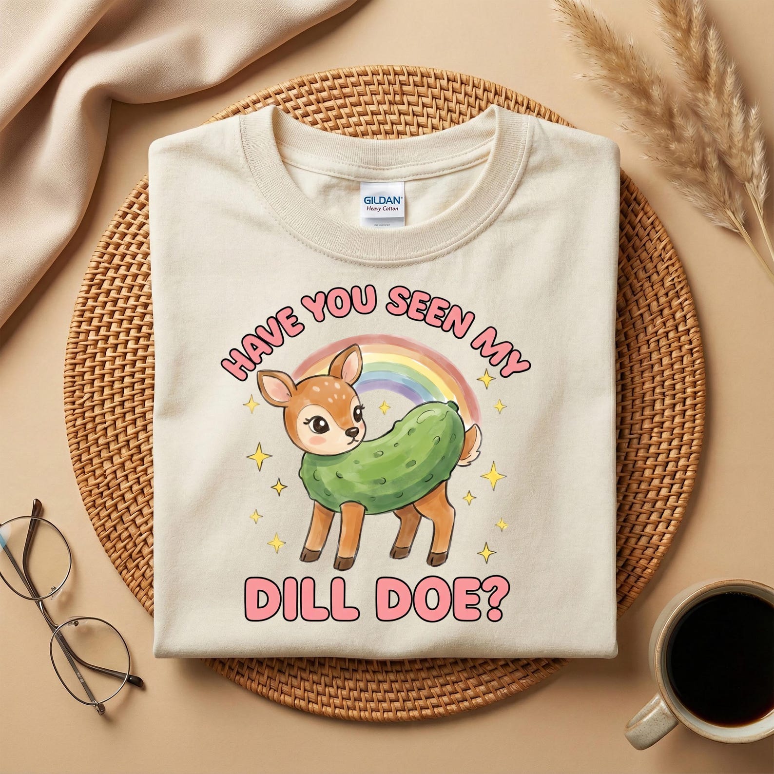 Have You Seen My Dill Doe Shirt, Funny Pickle Deer T-Shirt, Cute Pun Animal Tee, Dill Doe Joke Shirt, Cute Deer Graphic Shirt S