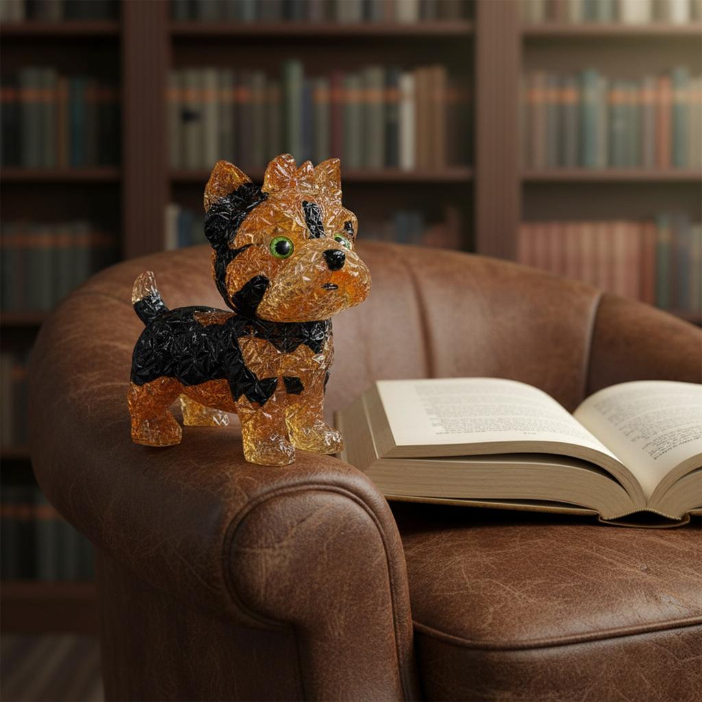 Creative Fake Crystal Animal Sculptures Mini Collectible Art Clear Statue Resin Animal Artwork Sculpture for Home Office Decor