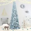1.5-meter Laser Snowflake Christmas Decoration Tree Foldable Retractable Realistic Artificial Christmas Tree Outdoor Decoration