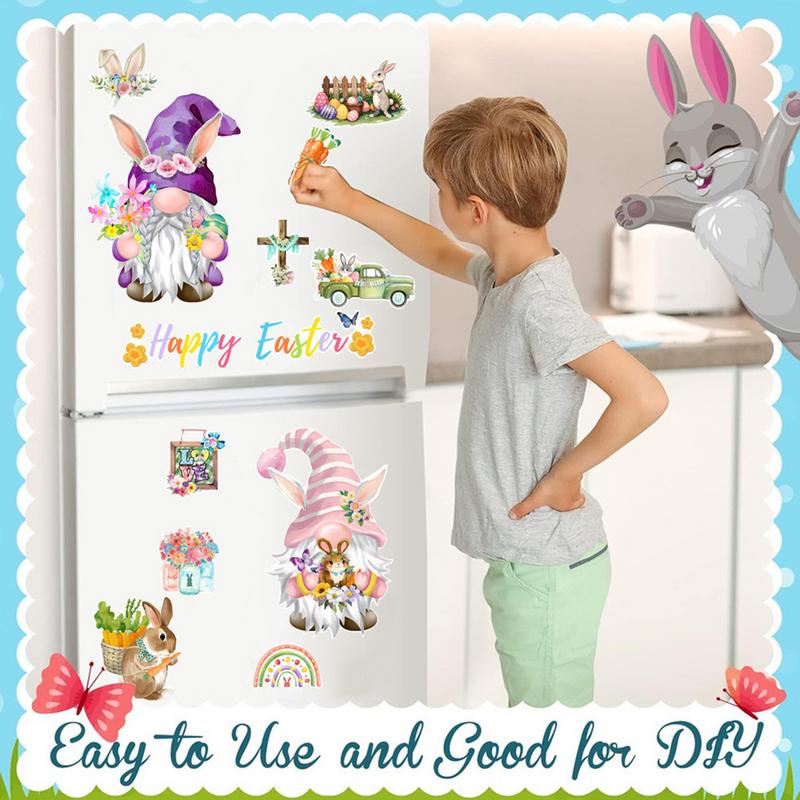 

Holiday Gnome Fridge Magnet Garage Door Magnetic Stickers 13X Cute Bunny Gnomes Waterproof Magnetic Refrigerator Decorations GERMANY