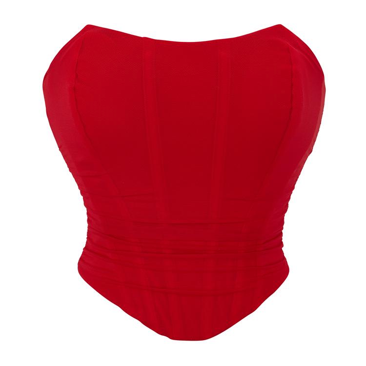 Black Mesh Breathable Elastic Tube Top - Sexy Chest Support