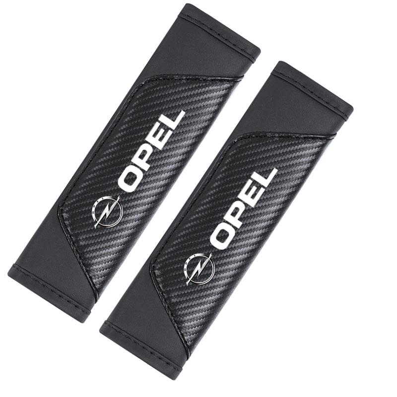 

2pcs Car Seat Belt Cover Leather Shoulder Pad Accessories For Opel Astra Insignia Vivaro Corsa Mokka Zafira Vectra OPC Vauxhall