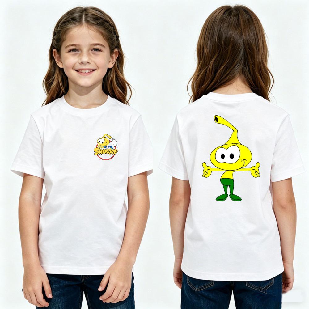 Snorks Cartoon Graphic Children TShirt Kids Summer Polyester Short Sleeve Cute Snorks Lover Gift Shirt Boys and Girls Casual Tshirt