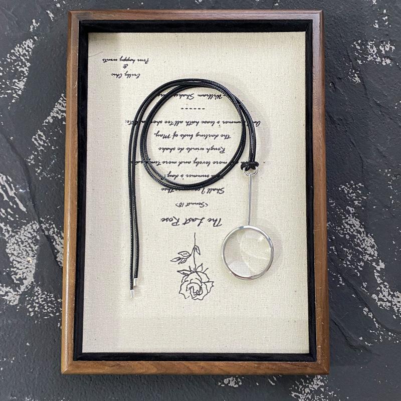Habl Blogger Style Magnifying Glass Pendant Necklace - Modern, Fun, Dual-Use Design for Women