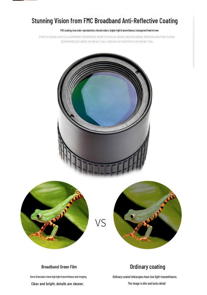 High-Definition 10-300×40 Retractable Portable Monocular Telescope