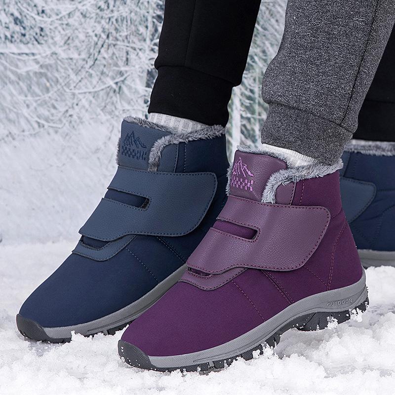 Northeast Women's Waterproof Velvet-Lined Winter Snow Boots - Warm, Thick, High-Top for Elderly