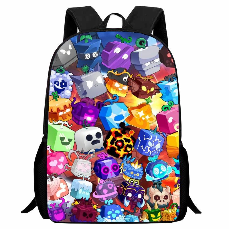 Stampa Roblox Blox Fruits Zaino Scolastico Studente Cartone Animato Merchandising Gioco Zaino Ragazzi Ragazze